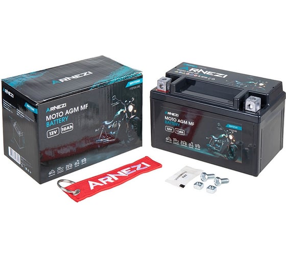 Аккумулятор мото AGM 10 А/ч прямой L+ 150x87x95 EN 120 А Arnezi E9YTZ101 1