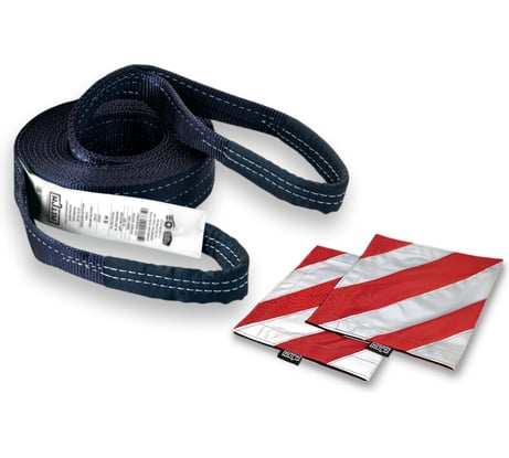 Буксировочный динамический трос HITCH PROFESSIONAL лента 10т, 6 м, петля-петля SZ071510