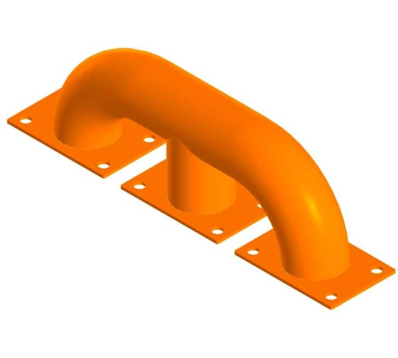 Защита бордюра (колесоотбойник, тип 2) оранжевый 650 мм Parallax 602OR4002-ZCH 1