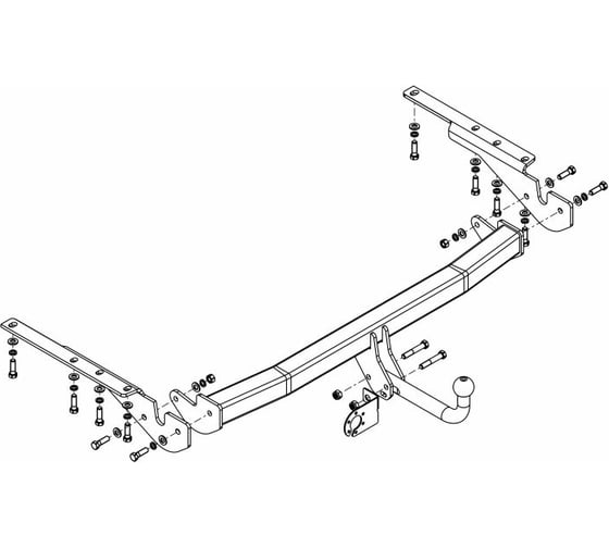 Фаркоп ТСУ Toyota RAV-4 long 2007-2012 гг AvtoS TY 49