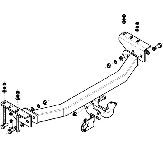 Фаркоп ТСУ Mitsubishi PAJERO SPORT 1998-2008 гг AvtoS MI 15