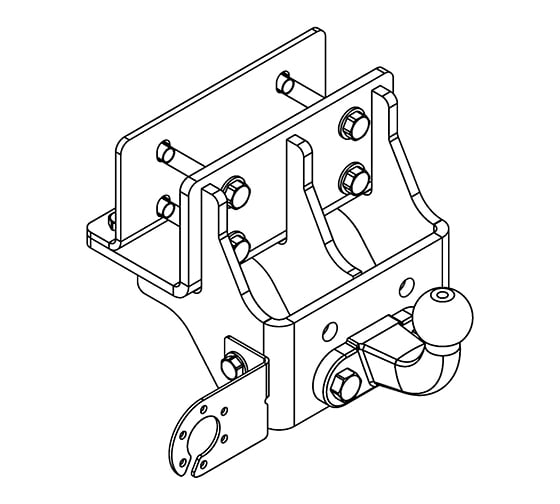 Фаркоп ТСУ Toyota HILUX 2005-2010 гг AvtoS TY 44