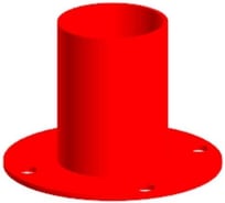 Защитный столб красный, 100 мм Parallax Параллакс 610RD1000-ZCH