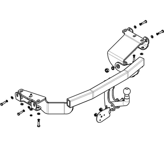 Фаркоп ТСУ Mitsubishi OUTLANDER 2007-2012 гг AvtoS MI 21