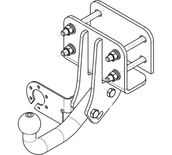 Фаркоп ТСУ Toyota HILUX 2005-2015 гг AvtoS TY 27 1