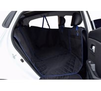 Автогамак для перевозки собак A&P Rich Dog черный с синей прострочкой ARDF381