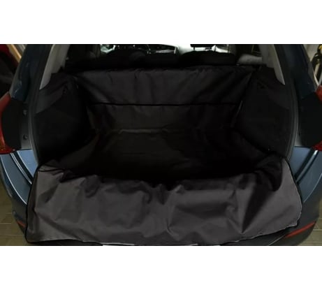 Защитная накидка в багажник легкового автомобиля AvtoTink + карманы, черный 71003