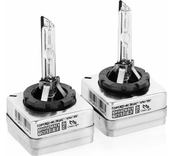 Комплект ксеноновых ламп Clearlight D1S 5000K б/п, 2 шт. LDL D1S 150-0LL