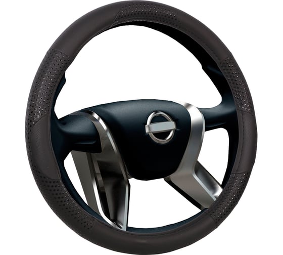 Оплетка на руль VOIN REPTILE экокожа, M d=38см, черный OPLV0701