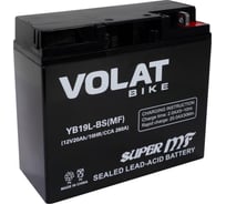 Мотоаккумулятор VOLAT 12V 20Ah YB19L-BS(MF) R+, для мотоцикла, скутера, гидроцикла, квадроцикла, снегохода и генератора 181x77x167 YB19L-BS(MF) YB19L-BS(MF)Volat