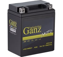 Аккумулятор мото GANZ AGM 7 А/ч обратный R+ 114x71x131 мото EN 170 А GN1207.1