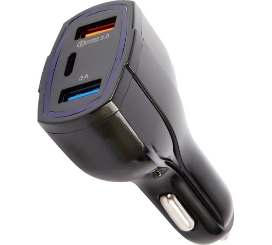 Автомобильное зарядное устройство Red Line 2 USB и Type-C, 25 Вт, QC УТ000029868