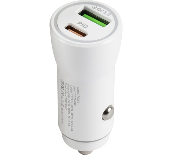 Автомобильное зарядное устройство Red Line 1 USB QС 3.0 18W и Type-C PD 18W УТ000027491 1