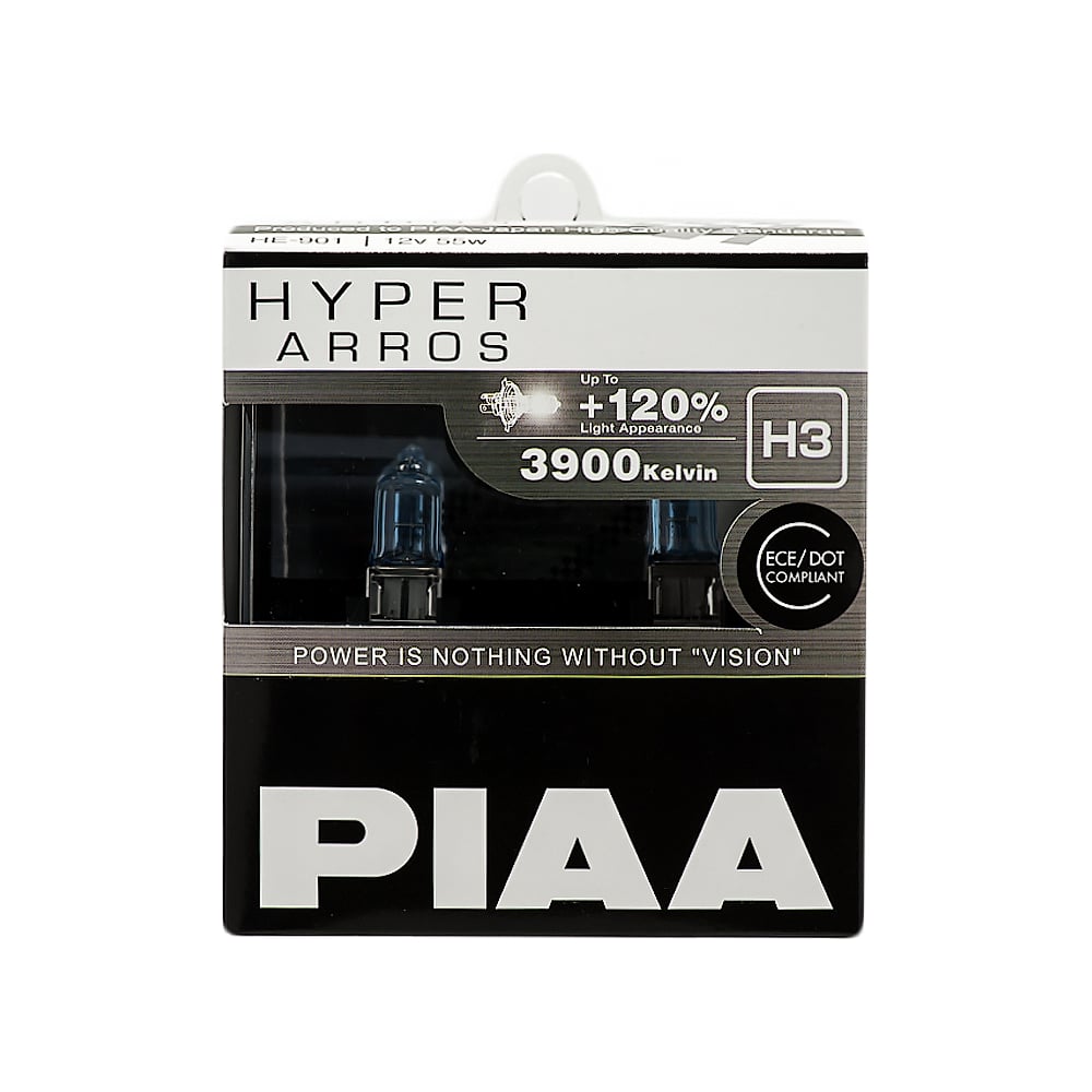 Галогенные лампы Piaa HYPER ARROS H3, 3900 K, 55 Вт, 2 шт., светоотдача ...