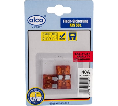 Флажковый предохранитель Alca 40 А, 5 шт. в блистере 690900