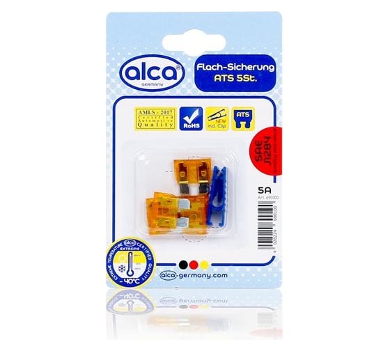 Флажковый предохранитель Alca 5 А, 5 шт. в блистере 690100
