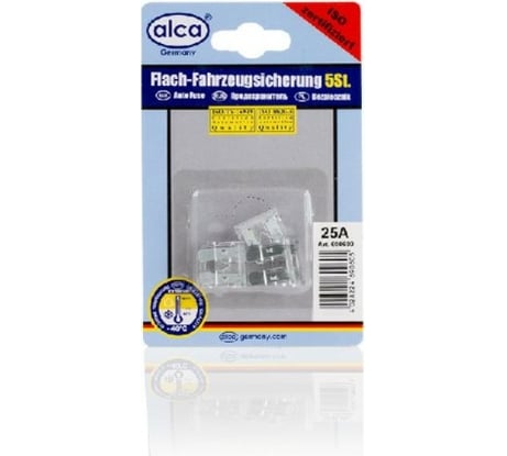 Флажковый предохранитель Alca 25 А, 5 шт. в блистере 690600