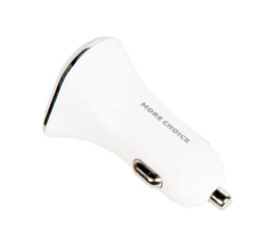Автомобильная зарядка Hoco AC22, два разъема USB, 2.4A, белый 752480 1