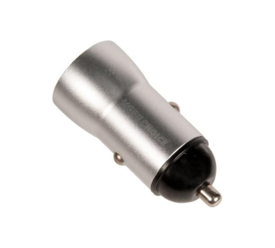 Автомобильная зарядка Hoco AC31, два разъема USB, 2.4A, серебро 776794