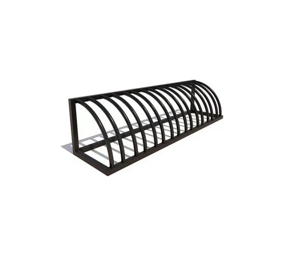 Велопарковка 7 скамеек Велостоп 9 RAL 9005 17015/ВП_ВСТОП_9/9005