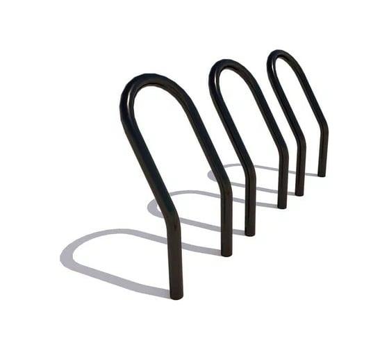 Велопарковка 7 скамеек Трехместная RAL 9005 17010/ВП_3МЕСТН/9005