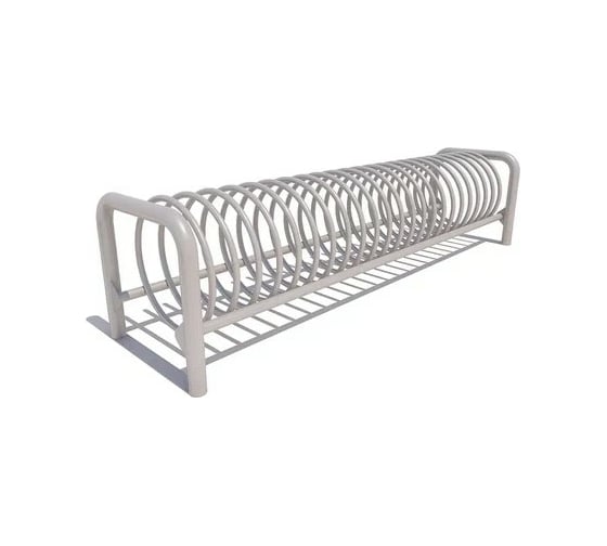 Велопарковка 7 скамеек Велостоп 10 RAL 7040 17016/ВП_ВСТОП_10/7040