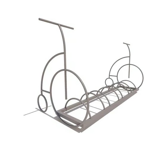 Велопарковка 7 скамеек Пенни RAL 7040 17017/ВП_ПЕННИ/7040