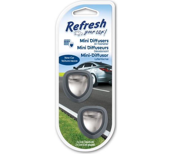 Ароматизатор Refresh Your Car! мини-диффузор Новая Машина, 2шт. х 3мл E301408400