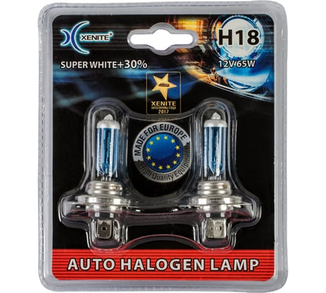 Автомобильная лампа XENITE H18, SUPER WHITE+30%, 2 шт. 1007149