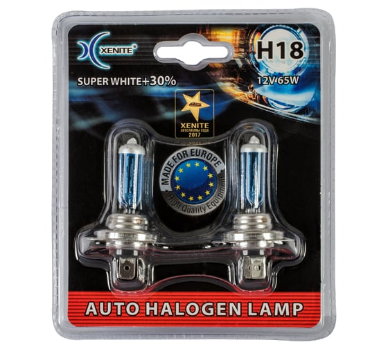 Автомобильная лампа XENITE H18, SUPER WHITE+30%, 2 шт. 1007149 1