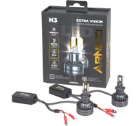 Лампа светодиодная ARNEZI 12/24V H3 65W 4900lm PK22s 6000K Extra Vision LED 2 шт. DUOBOX IP68 A2000002