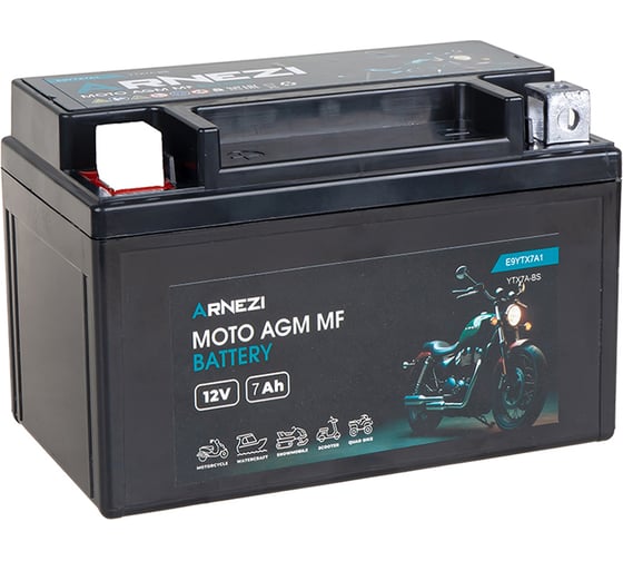Аккумулятор мото Arnezi AGM 7 А/ч прямой L+ 149x86x94 EN 90 А