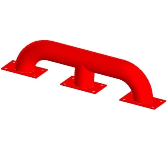 Защита бордюра Parallax (колесоотбойник, тип 2) красный 1750 мм 602RD15002-ZCH 1