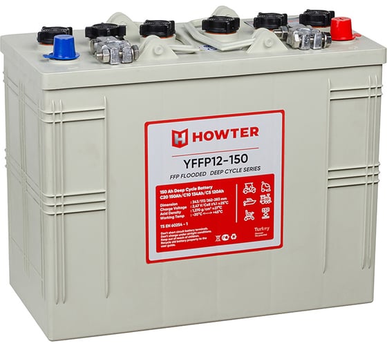 Тяговый аккумулятор Howter FFP 12 150 (12V / 150 Ah C20) 463812 1