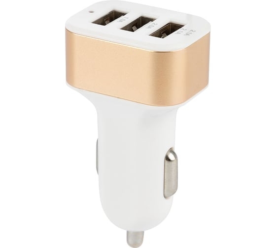 Автомобильное зарядное устройство Energy ET-21A 3 USB, 2.1 A, золотой 100290