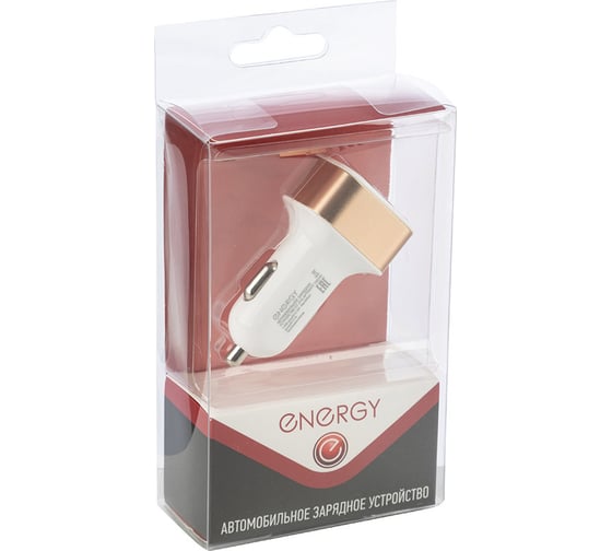 Автомобильное зарядное устройство Energy ET-21A 3 USB, 2.1 A, золотой 100290