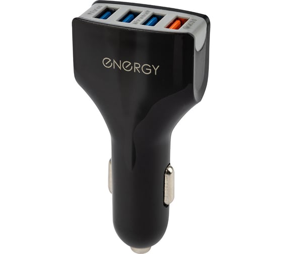 Автомобильное зарядное устройство Energy ET-17A 4 USB Q30, чёрный 100284 1