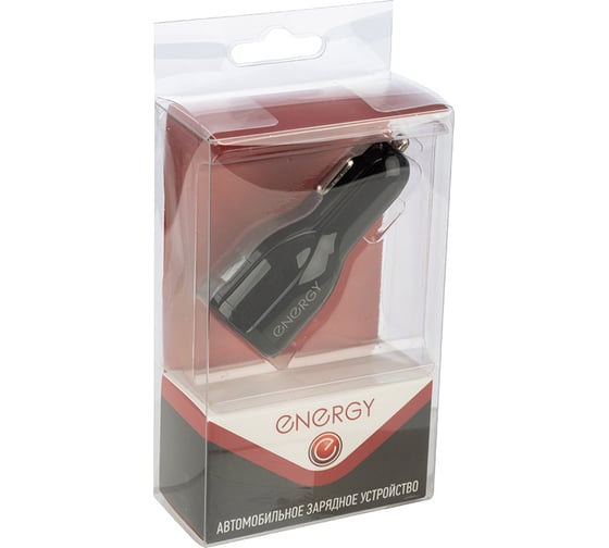 Автомобильное зарядное устройство Energy ET-16A 2 USB Q30, чёрный 100283
