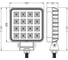 Рабочий свет ZOOML, 9–32 В, 16 Вт, 6000 К, Premium, Osram/16, направленный, 90x110x30 мм WL-P334002H 3
