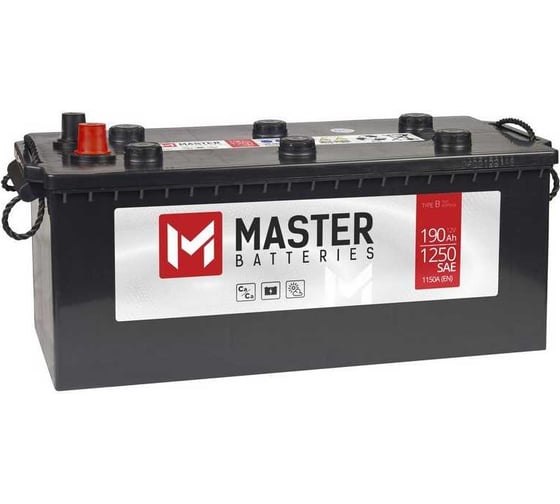 Аккумуляторная батарея MASTER BATTERIES, 190 А·ч, RT+, болт MBRTF1904E 1