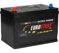 Аккумуляторная батарея EUROSTART Extra Power Asia, 90 А·ч, L+, нижний борт EUA901