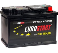Аккумуляторная батарея EUROSTART Blue, 75 А·ч, R+ EB750
