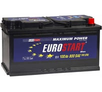 Аккумуляторная батарея EUROSTART Blue, 100 А·ч, R+ EB1000