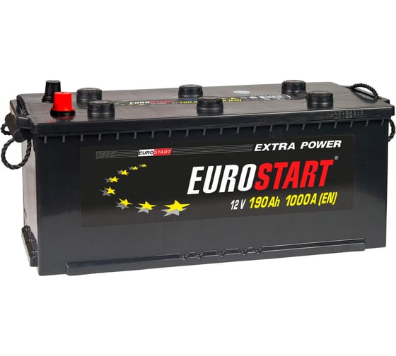 Аккумуляторная батарея EUROSTART Extra Power, 190 А·ч, L+, борт EUT1903F 1