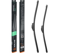 Щетки стеклоочистителя AIRLINE комплект (2 шт) 600/450мм (24/18) бескаркасные PLUS с креплением Крючок 9x3, 9x4 мм AWBBN005