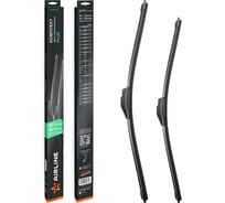 Щетки стеклоочистителя AIRLINE комплект (2 шт) 600/500мм (24/20) бескаркасные PLUS с креплением Крючок 9x3, 9x4 мм AWBBN006