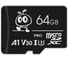 Micro SDXC карта памяти 64GB Pro Class 10/U3, R/W 90/70 MB/s, с адаптером SD Smartbuy SB64GBSDCL10U3-01 1