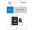 Карта памяти Micro SDHC 16GB Сlass 10, с адаптером SD Smartbuy SB16GBSDCL10-01LE 3