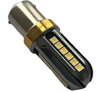 Автолампа светодиодная LONGTEK P21W (1156), 12–24 В, BA15s, белая, 3030/24, комплект 2 шт 1156-0225W