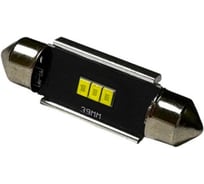 Автолампа светодиодная LONGTEK Fest T11x38, 12–24 В, SV8.5-8, белая, 2028 SMD/3, 1 шт FT38-0225W